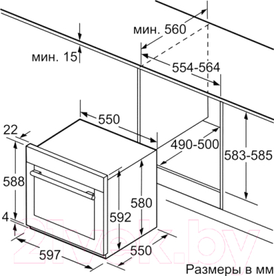 Газовый духовой шкаф Bosch HGN10E060