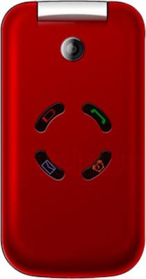 Мобильный телефон Texet TM-B416 (Red) - вид спереди в закрытом положении