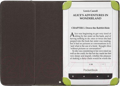 Обложка для электронной книги PocketBook PBPUC-623-GR-L - в раскрытом виде