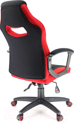 Кресло геймерское Everprof Stels (ткань,черный/красный)