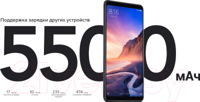 Смартфон Xiaomi Mi Max 3 4Gb/64Gb (черный)