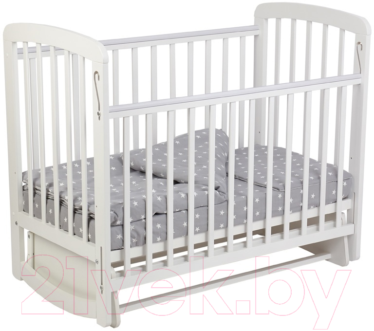 Детская кроватка Polini Kids Simple 304 с маятником / 0003136-04