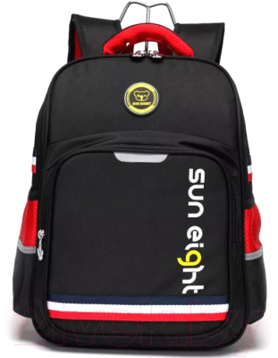 Школьный рюкзак Sun Eight SE-2888 (черный/красный)