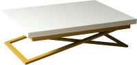 Стол-трансформер Levmar Compact D78/S90 (белый/золото) - 