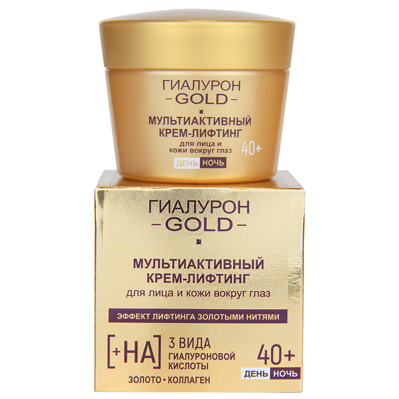 Крем для лица Витэкс Гиалурон Gold Мультиактивный крем-лифтинг 40+ (45мл)