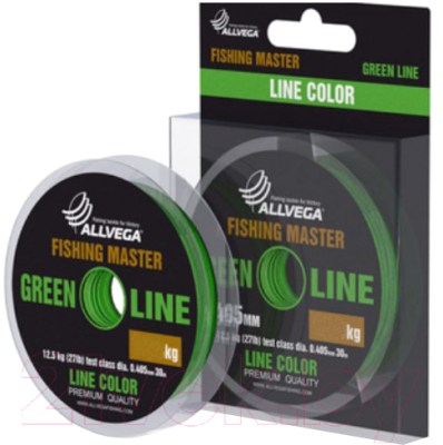 Леска монофильная Allvega Fishing Master 0.235мм 30м / FMGL30235 (зеленый)