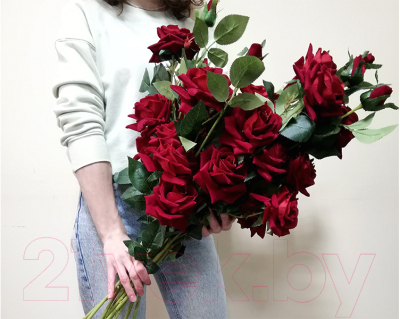 Искусственный цветок ForGarden Роза / BN10578 (красный)