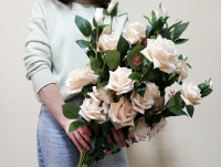Искусственный цветок ForGarden Роза / BN10581 (персиковый) - 