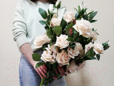 Искусственный цветок ForGarden Роза / BN10581 (персиковый)