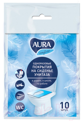 Накладки на унитаз Aura Индивидуальные туалетные покрытия (10шт)