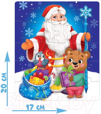 Изображение товара Пазл Puzzle Time Добрый Дедушка Мороз / 7860016 (24эл)