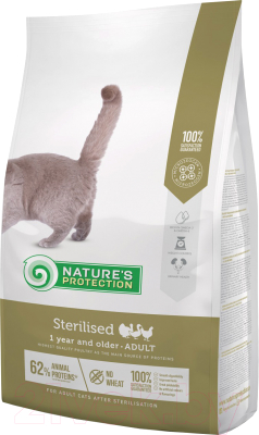Сухой корм для кошек Nature's Protection Sterilised Poultry / NPS45775 (400г)