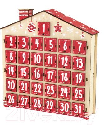 Адвент-календарь Woody Дом цветной на 31 день / 05667