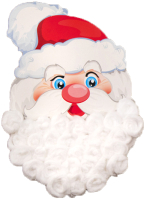 Адвент-календарь Woody Дед Мороз с бородой из ваты / 05575 - 