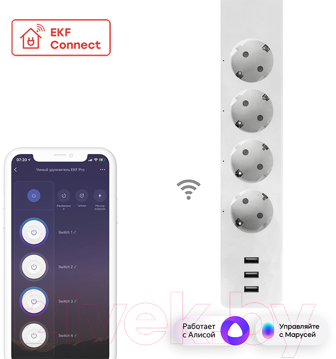 Удлинитель EKF Connect PRO / RCE-2-WF