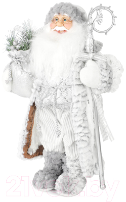 Фигура под елку Maxitoys Дед Мороз в длинной шубке с посохом и подарками / MT-21830-45