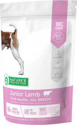 Сухой корм для собак Nature's Protection Junior Lamb All Breeds / NPS45745 (500г)