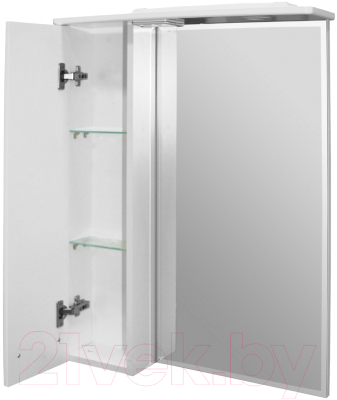 Шкаф с зеркалом для ванной Mixline Альфа 64 L 534968 (с подсветкой)