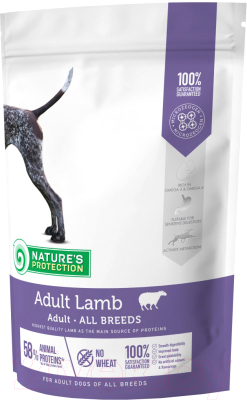 Сухой корм для собак Nature's Protection Adult Lamb All Breeds / NPS45748 (500г)