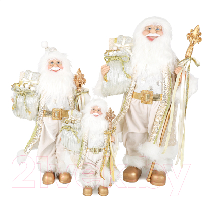 Фигура под елку Maxitoys Дед Мороз в длинной шубке с подарками и посохом / MT-21838-30