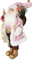 Фигура под елку Maxitoys Дед Мороз в розовой шубке с подарками и посохом / MT-21850-30 - 
