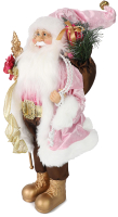 Фигура под елку Maxitoys Дед Мороз в розовой шубке с подарками и посохом / MT-21850-60 - 