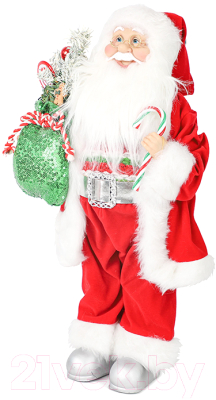 Фигура под елку Maxitoys Дед Мороз в красной шубке с подарками и конфетой / MT-21860-45