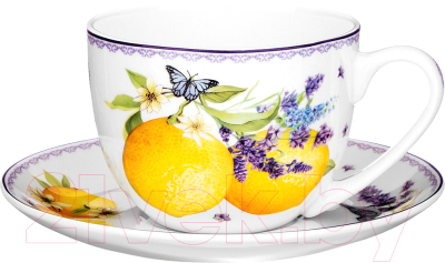 Чашка с блюдцем Lefard Прованс лимоны / 104-917