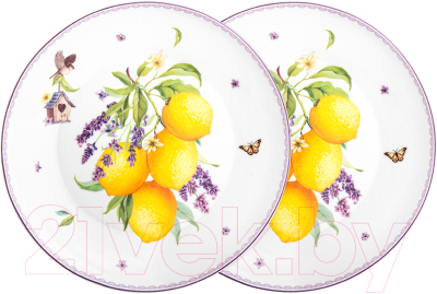 Набор тарелок Lefard Прованс лимоны / 104-871 (2шт)
