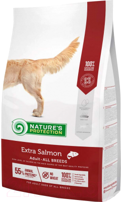Сухой корм для собак Nature's Protection Extra Salmon Adult All Breeds / NPS45752 (12кг)