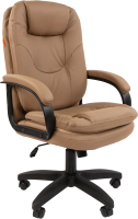 Кресло офисное Chairman 668LT N (черный пластик/экопремиум бежевый) - 