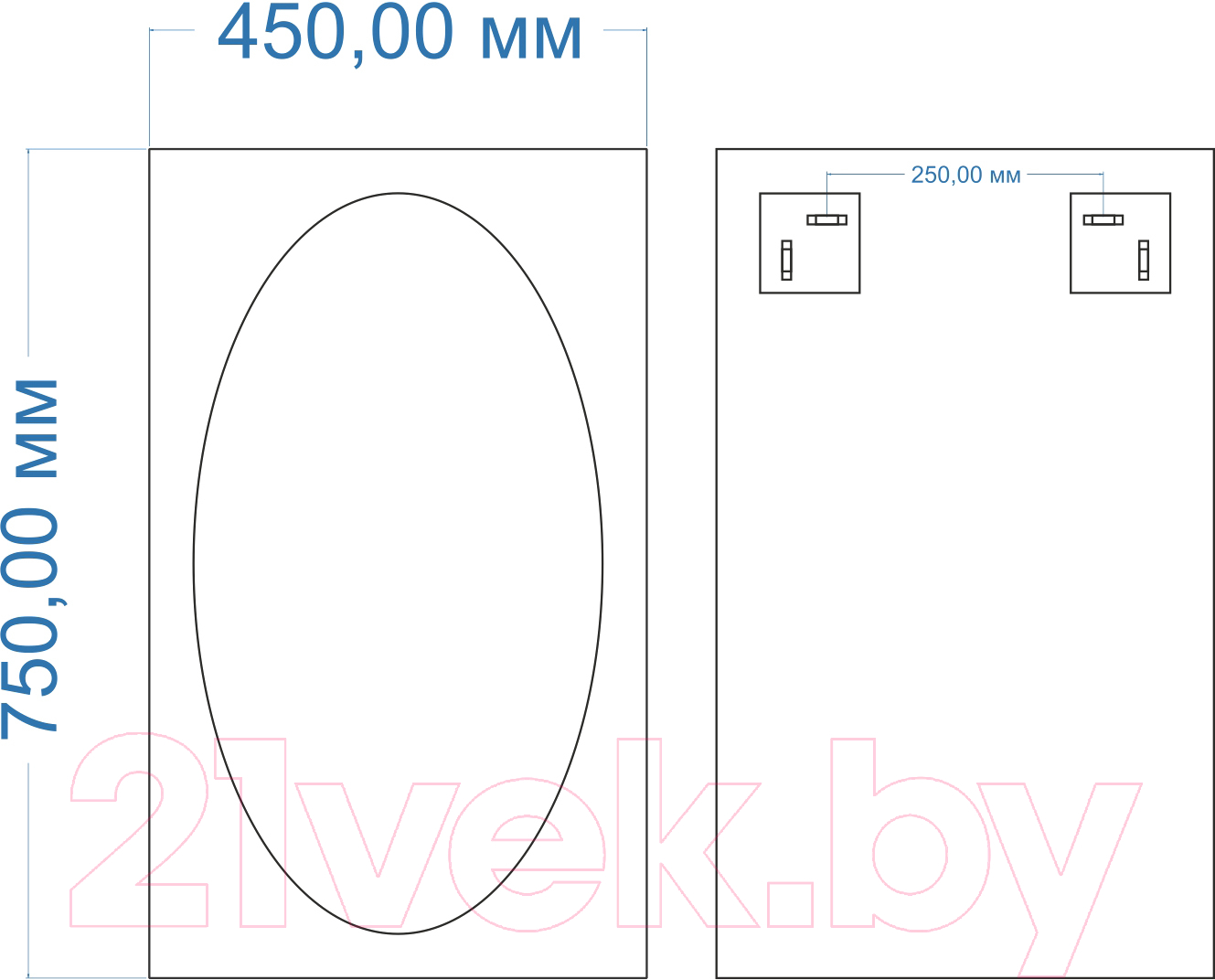 Зеркало Mixline Кай 550029