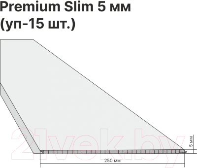 Панель ПВХ STELLA Slim Premium Lak Палаццо Вино 744 (2600x250x5мм)