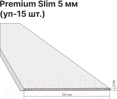 Панель ПВХ STELLA Slim Premium Lak Афина Добор 745/1 (2600x250x5мм)