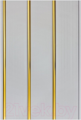 Плинтус потолочный STELLA Для ПВХ панелей Gold Line (3м)