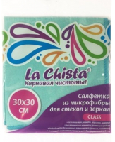 

Салфетка хозяйственная La Chista, Для стекол и зеркал из микрофибры 30x30