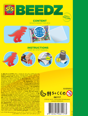 Развивающая игра SES Creative Динозавр из термомозайки / 06117