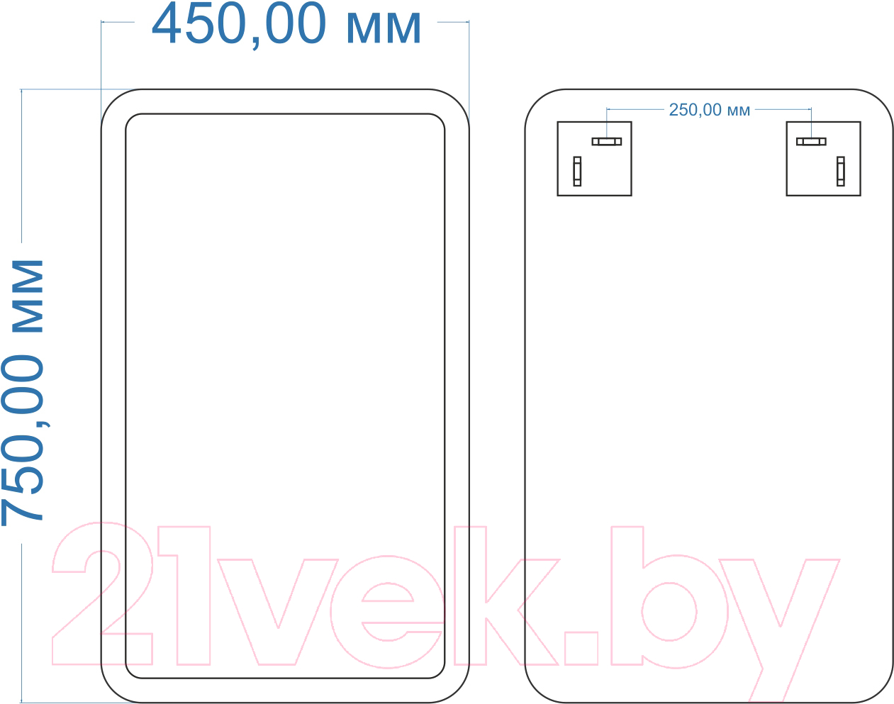 Зеркало Mixline Неро 550051