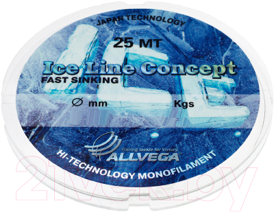 Леска монофильная Allvega Ice Line Concept 0.14мм 25м / LILC2514