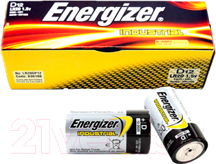 Изображение товара Комплект батареек Energizer EN95 Industrial D/LR20 Alkaline 1.5V (12шт)