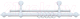 Карниз для штор LEGRAND Кантри + У-шина 1.2 / 48065611 (белый) - 