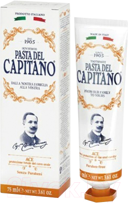 Зубная паста Pasta del Capitano С витаминами А С Е и азиатской центелой 1905 Ace Toothpaste (25мл)