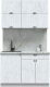 Кухонный гарнитур Интерлиния Берес 1.2Б (дуб полярный/серый каспий) - 
