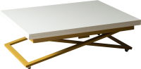 Стол-трансформер Levmar Compact G15/S90 (белый глянец/золото) - 