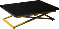 Стол-трансформер Levmar Compact G27/S90 (черный глянец/золото) - 