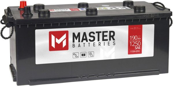 Автомобильный аккумулятор Master Batteries L+ без борта (190 А/ч)