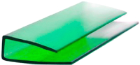 Профиль торцевой для поликарбоната Berolux 4мм (2.1м, зеленый) - 
