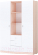 Шкаф Polini Kids Simple трехсекционный / 0001632.161 (дуб пастельный/белый) - 