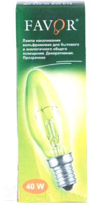 Лампа Favor ДС 230-40Вт E14 (100) / 8109009