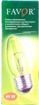 Лампа Favor ДС 230-40Вт E27 (100) / 8109011